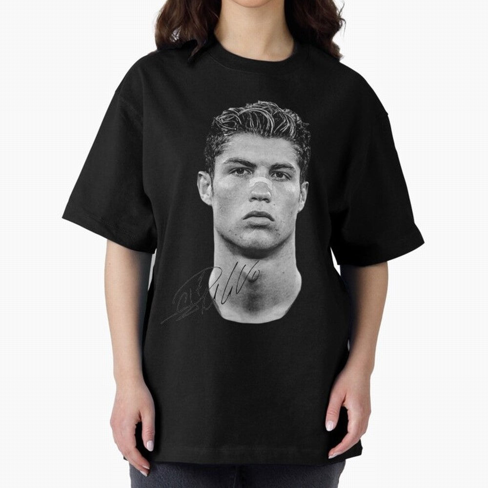 CR7 - Streetwear Clothing | Oversized T-Shirt Celebrate Soccer Greatness during Match Day Hype around FIFA World Cup 2026 USA Canada Mexico, Cristiano Ronaldo, Haaland and CR7, Brazil, Worldwide Fan Energy, Dramatic Goals, Stadium Lights and