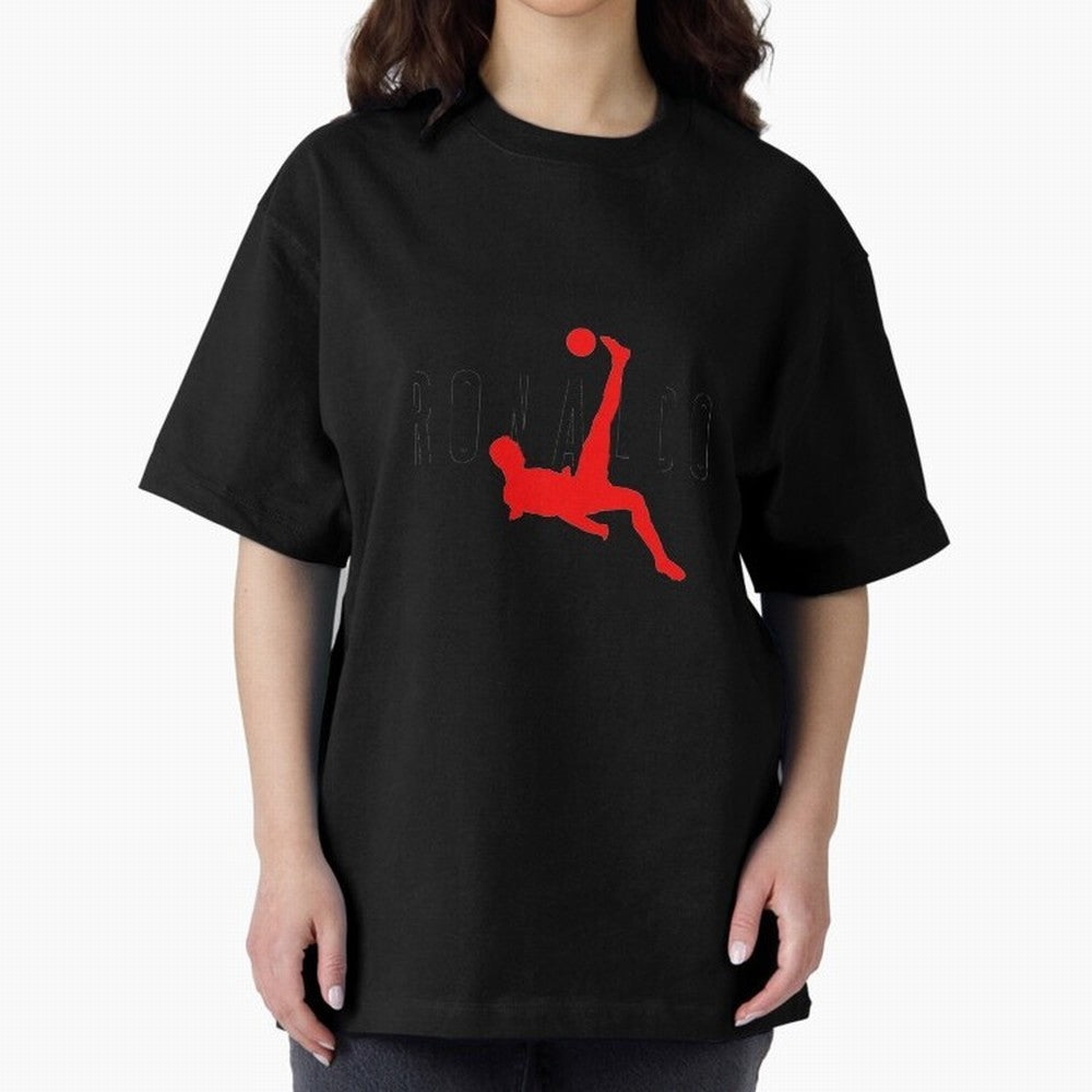Air Ronaldo Oversized T-Shirt Live the Energy of FIFA World Cup 2026 Group Stage Spirit, Highlighting France, CR7 and Messi, Championship Spirit, Famous Goals, Roaring Crowds and International Football Unity; Made for Collectors Who Enjoy Iconic