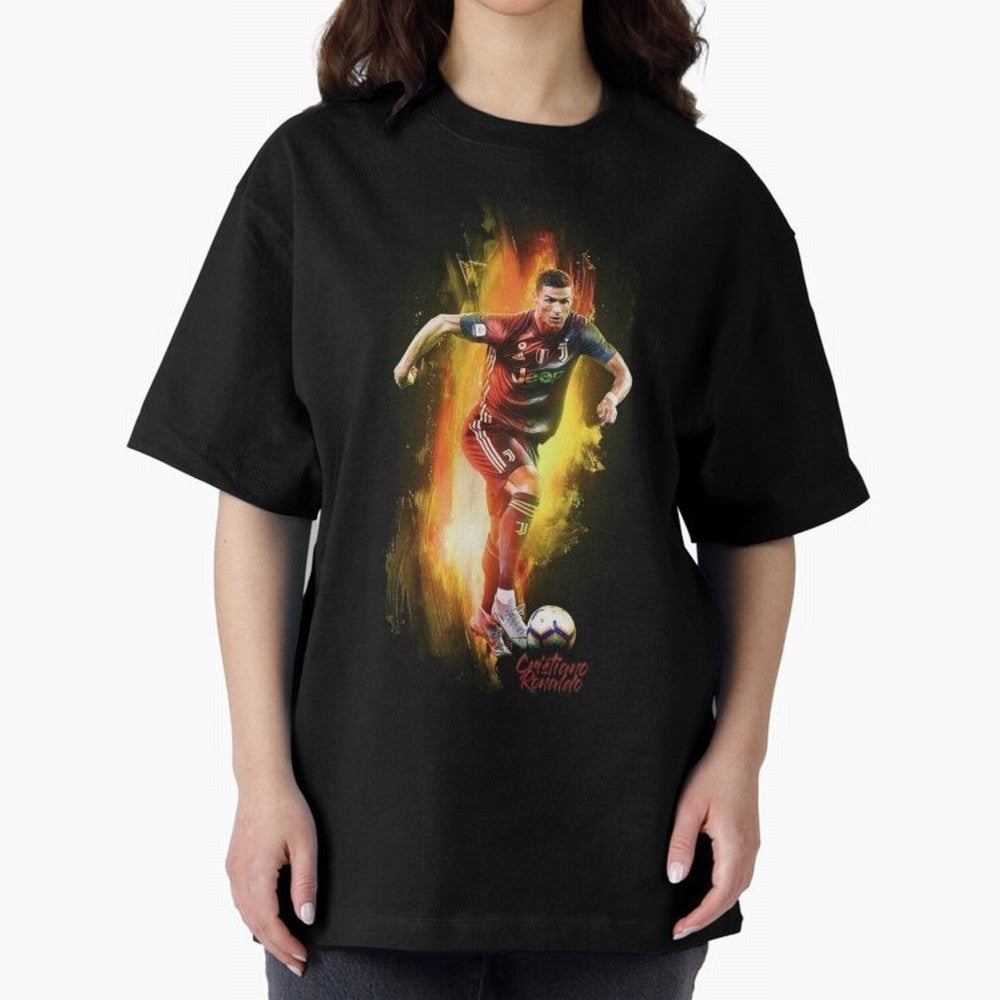Ronaldo Wallpaper Oversized T-Shirt Feel FIFA World Cup 2026 USA Canada Mexico Spirit, Driven by Brazil, Haaland, Retro Football Energy, Iconic Rivalries, Trophy Chase Drama and Stadium Atmosphere; Ideal for Fans Who Follow Messi, Cristiano