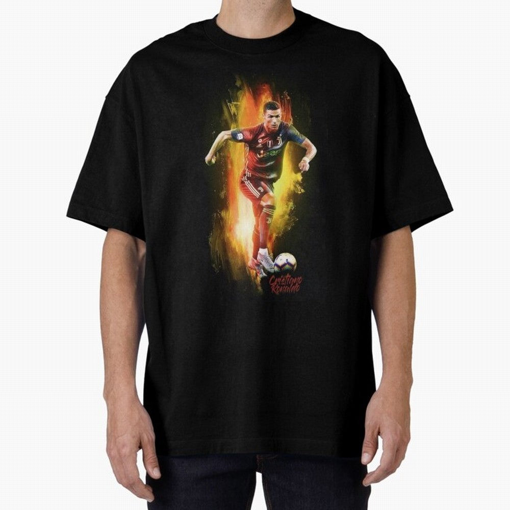 Ronaldo Wallpaper Oversized T-Shirt Feel FIFA World Cup 2026 USA Canada Mexico Spirit, Driven by Brazil, Haaland, Retro Football Energy, Iconic Rivalries, Trophy Chase Drama and Stadium Atmosphere; Ideal for Fans Who Follow Messi, Cristiano