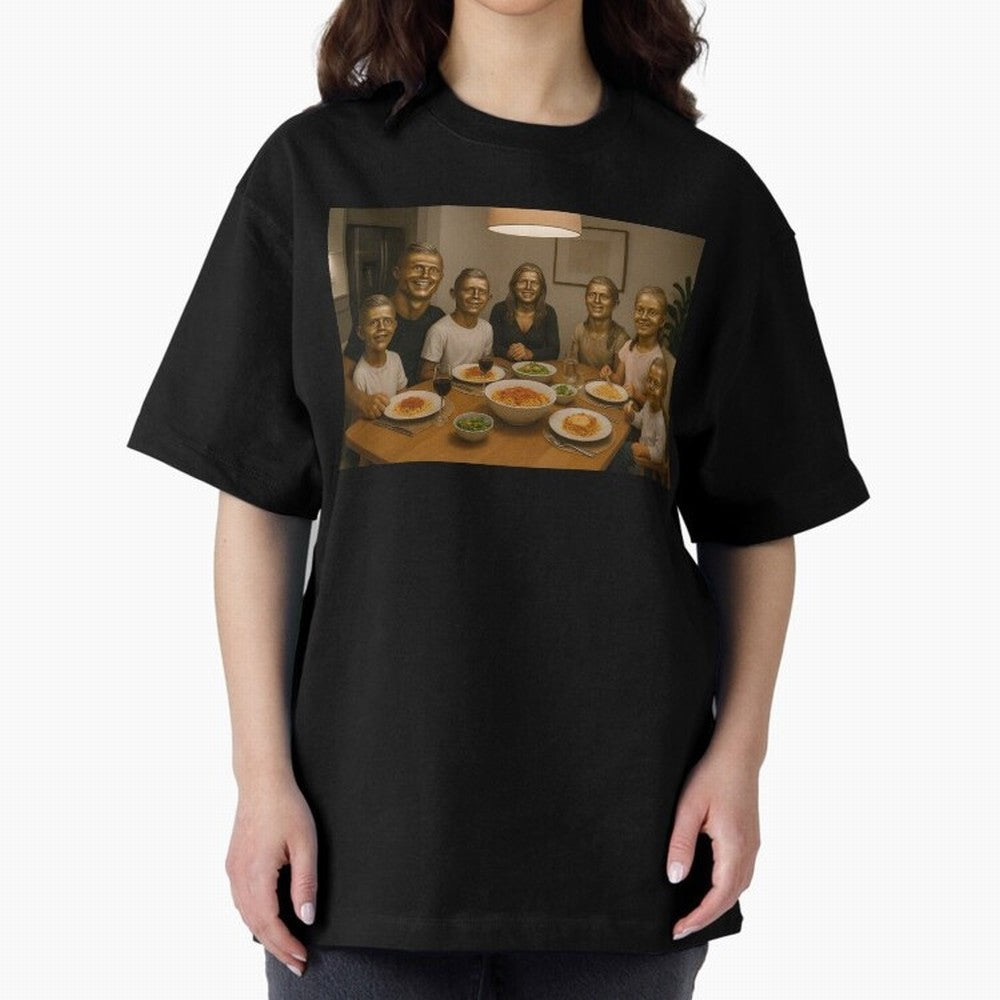 Ronaldo Bust Family Dinner Oversized T-Shirt Enjoy the Biggest Football Party of FIFA World Cup 2026 Group Stage with Haaland, England and Germany Energy, Worldwide Fan Energy, Dramatic Goals, Stadium Lights and Championship Celebrations; Ideal for