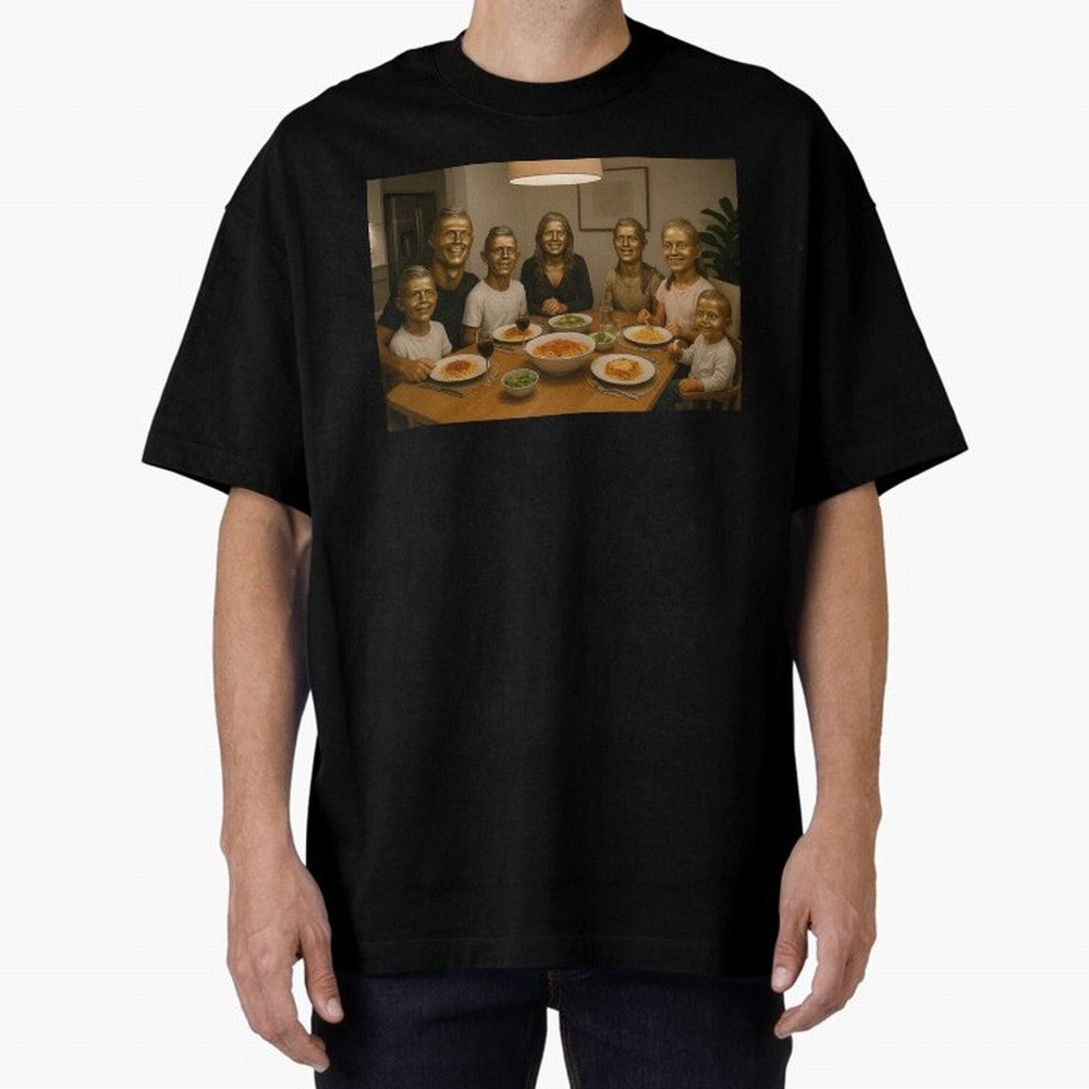 Ronaldo Bust Family Dinner Oversized T-Shirt Enjoy the Biggest Football Party of FIFA World Cup 2026 Group Stage with Haaland, England and Germany Energy, Worldwide Fan Energy, Dramatic Goals, Stadium Lights and Championship Celebrations; Ideal for