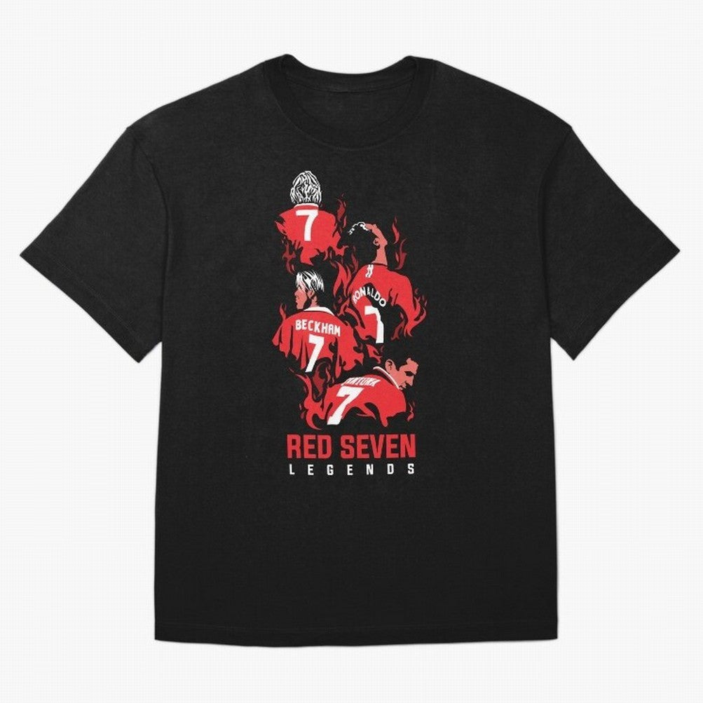 The Red Seven - Man Utd Oversized T-Shirt Bring a Vintage Feel to FIFA World Cup 2026 USA Canada Mexico Driven by Mbappe and Neymar, Argentina, France and Brazil Energy, Global Supporter Spirit, Legendary Goals, National Colors and Tournament