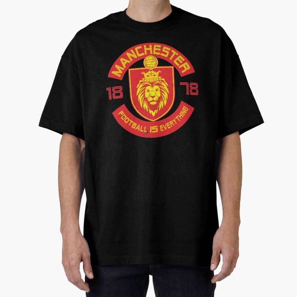 Football Is Everything - Manchester Squad Retro Oversized T-Shirt Honor the Beautiful Game during Match Day Hype around FIFA World Cup 2026, Neymar, Haaland and Cristiano Ronaldo, Netherlands, Stadium Memories, Football Loyalty, International