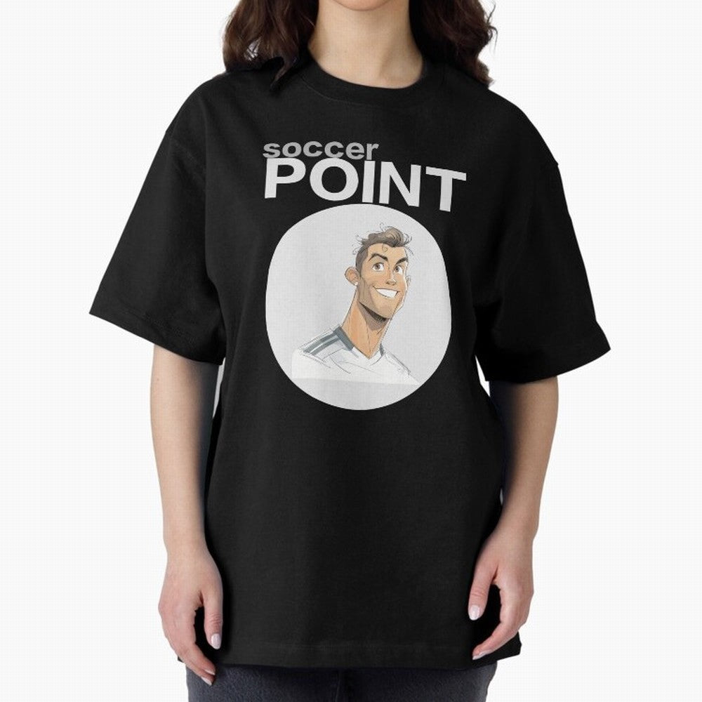Cristiano Ronaldo POINT Oversized T-Shirt Make Game Day About FIFA World Cup 2026 Group Stage Centered on Mbappe and Neymar, Spain Energy, Football Passion, Legendary Performances, Festival Vibes and Supporter Community; Made for Collectors Who