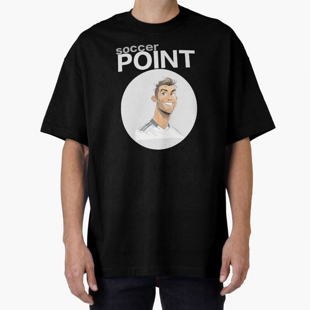 Cristiano Ronaldo POINT Oversized T-Shirt Make Game Day About FIFA World Cup 2026 Group Stage Centered on Mbappe and Neymar, Spain Energy, Football Passion, Legendary Performances, Festival Vibes and Supporter Community; Made for Collectors Who