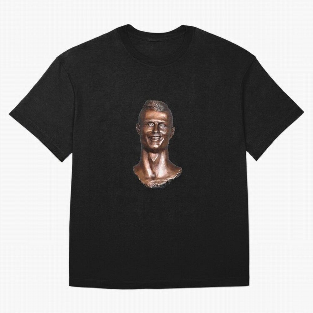 Cristiano Ronaldo Statue Oversized T-Shirt Cheer through Every Moment of FIFA World Cup 2026 USA Canada Mexico for Fans of Messi, Neymar and Mbappe and Argentina, France and Brazil, Bringing Game Day Rituals, Football Legends, Country Pride and the