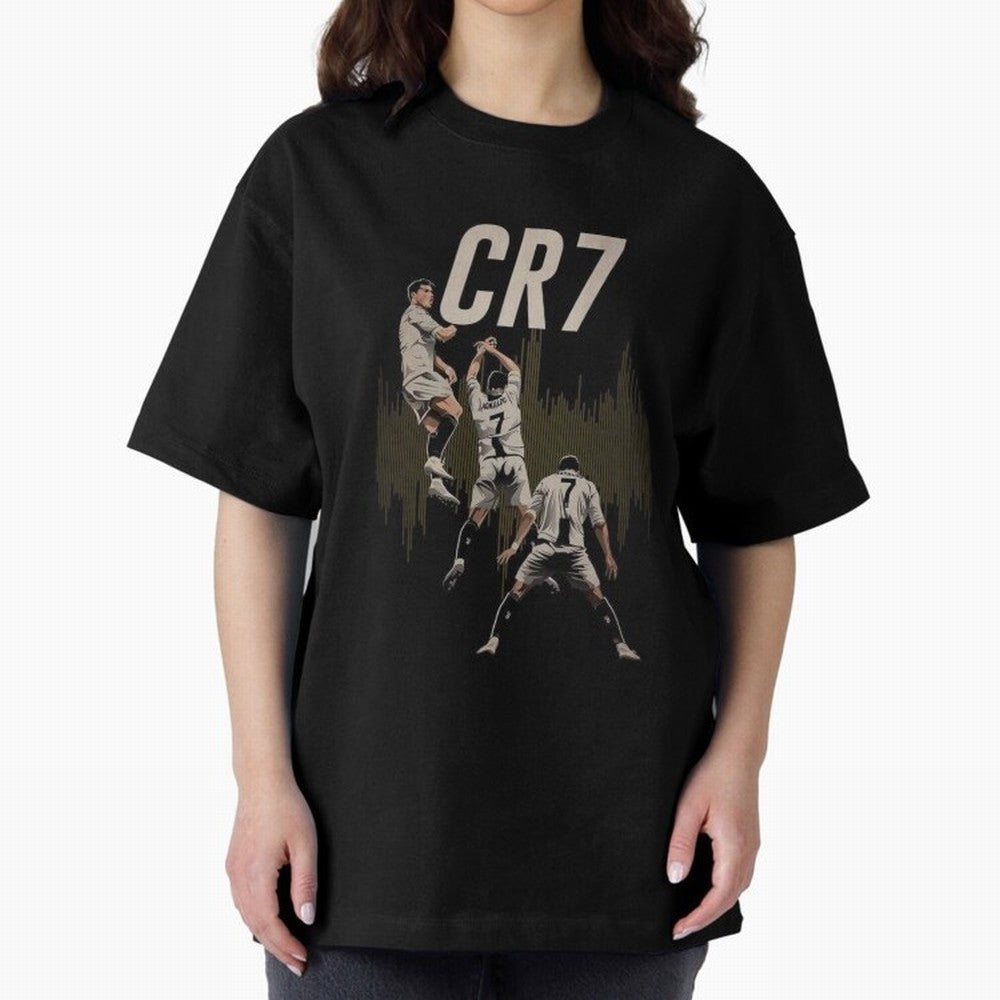 Illustration Ronaldo Design Oversized T-Shirt Enjoy FIFA World Cup 2026 Group Stage Made for Messi, Argentina and Brazil Energy, Football Passion, Legendary Performances, Festival Vibes and Supporter Community; Built for Supporters Chasing Trophy