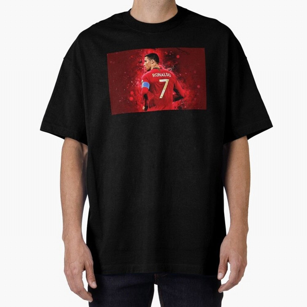 Cristiano Ronaldo Oversized T-Shirt Back Your Heroes with FIFA World Cup 2026 Group Stage Spirit, Filled with Portugal, Spain and Germany, Messi, CR7 and Mbappe, Stadium Memories, Football Loyalty, International Chants and Championship Tradition;