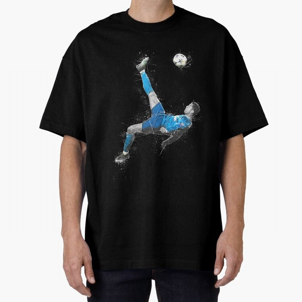 Cristiano Ronaldo Cristiano Ronaldo Oversized T-Shirt Enjoy Match Day Hype around FIFA World Cup 2026 USA Canada Mexico, Messi, CR7 and Mbappe, Brazil, Portugal and Argentina, Classic Soccer Heritage, Championship Pressure, Fan Loyalty and