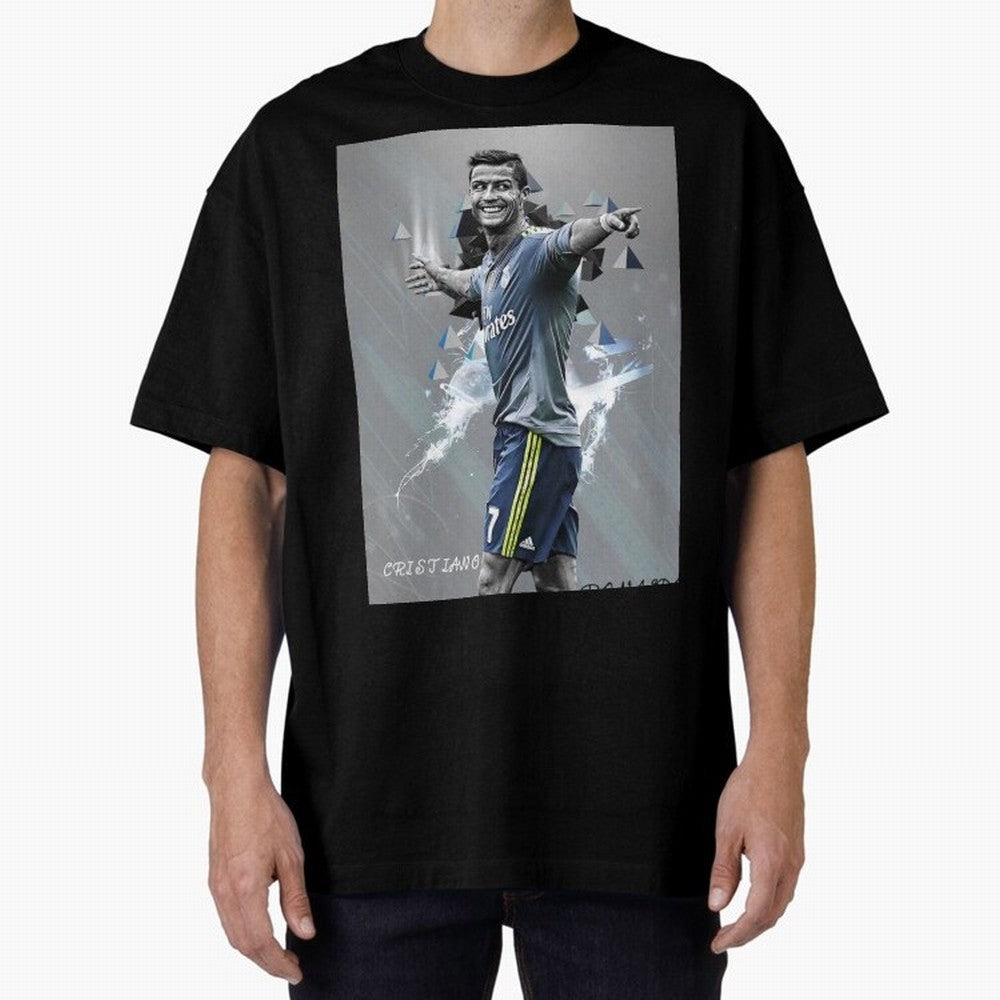 cristiano ronaldo Oversized T-Shirt Relive Global Football Passion for FIFA World Cup 2026, Capturing Cristiano Ronaldo, Spain and Netherlands, Retro Football Energy, Iconic Rivalries, Trophy Chase Drama and Stadium Atmosphere; Built for Supporters