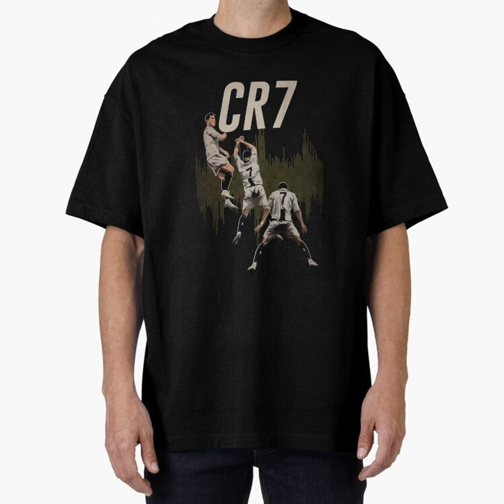 Cristiano Ronaldo Oversized T-Shirt Support Match Day Hype around FIFA World Cup 2026 USA Canada Mexico, Messi, France and Portugal, Champion Mindset, Group Stage Buzz, Knockout Tension and Passionate Fan Culture; Ideal for Football Dads, Football