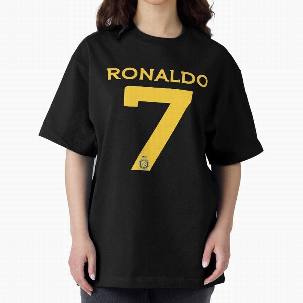 Ronaldo 7 Al-Nassr Football Club - Oversized T-Shirt Embrace Global Football Passion for FIFA World Cup 2026, Centered on Messi, Argentina and Brazil, Football History, Final Match Energy, Crowd Noise and Once in a Lifetime Moments; Made for Die