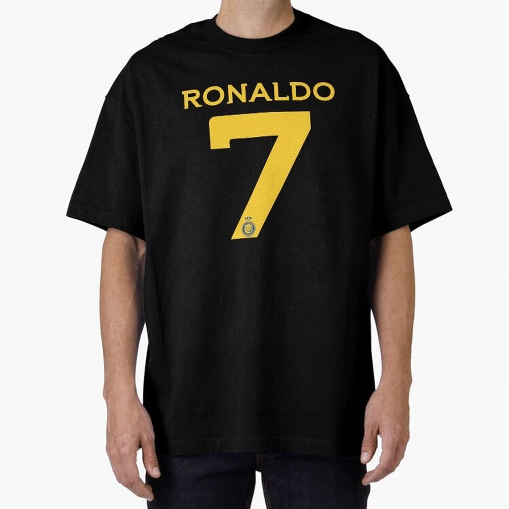 Ronaldo 7 Al-Nassr Football Club - Oversized T-Shirt Embrace Global Football Passion for FIFA World Cup 2026, Centered on Messi, Argentina and Brazil, Football History, Final Match Energy, Crowd Noise and Once in a Lifetime Moments; Made for Die