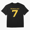 Ronaldo 7 Al-Nassr Football Club - Oversized T-Shirt Embrace Global Football Passion for FIFA World Cup 2026, Centered on Messi, Argentina and Brazil, Football History, Final Match Energy, Crowd Noise and Once in a Lifetime Moments; Made for Die