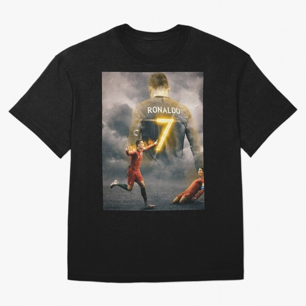 Aesthetic ronaldo poster Oversized T-Shirt Back Your Heroes with Match Day Hype around FIFA World Cup 2026, Messi, CR7 and Mbappe, Brazil, Portugal and Argentina, Stadium Memories, Football Loyalty, International Chants and Championship Tradition;