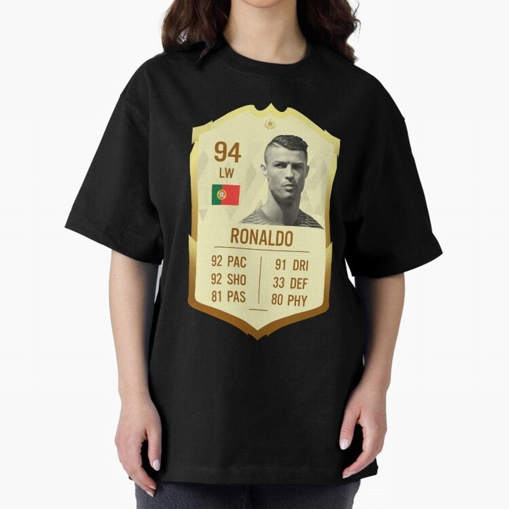 Cristiano Ronaldo Ultimate Card Oversized T-Shirt Honor the Football Icons of the FIFA World Cup 2026 Group Stage Journey through Messi, Neymar and Mbappe Highlights, Argentina Pride, Soccer Culture, Superstar Moments, National Team Dreams and