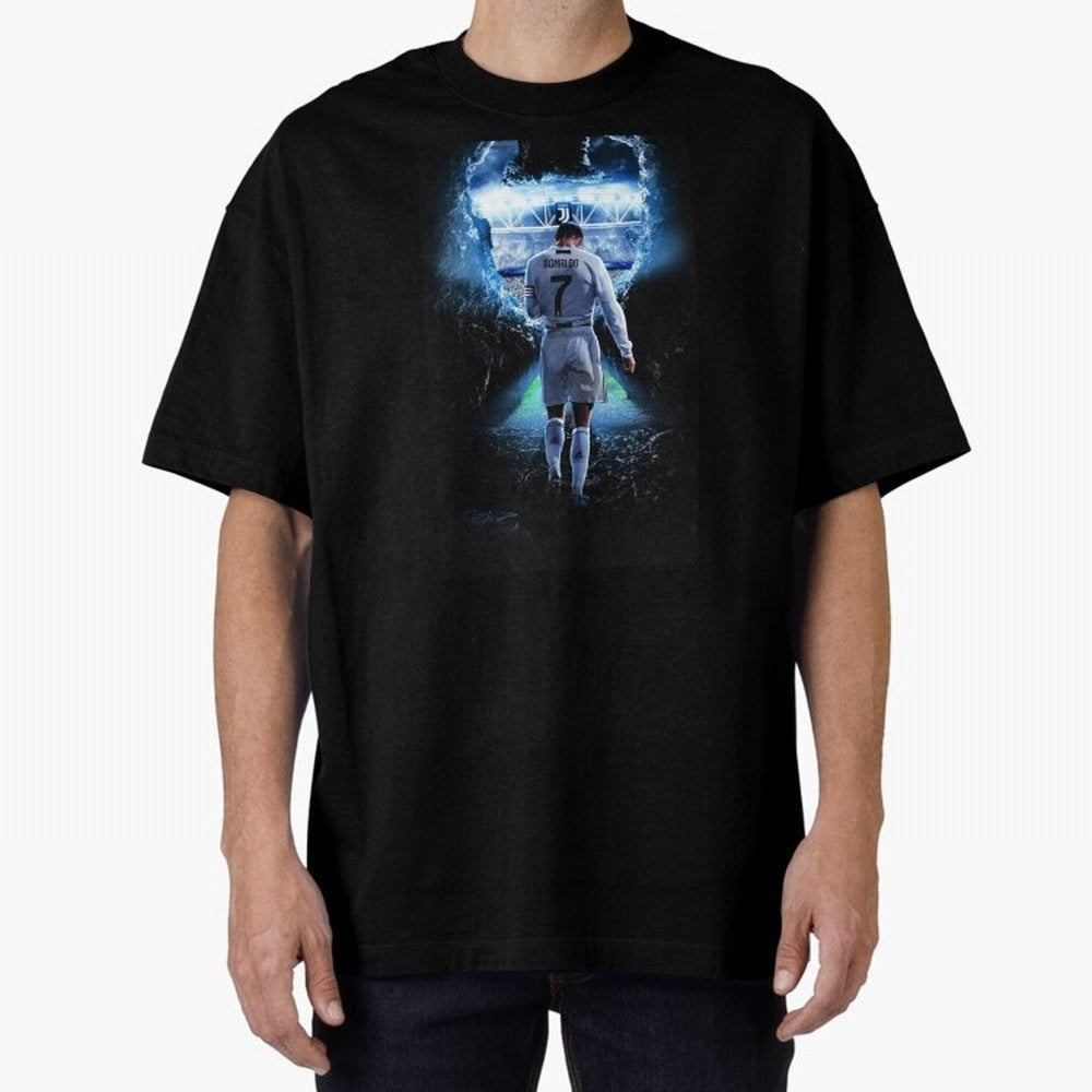 Football player Oversized T-Shirt Keep the Legacy of FIFA World Cup 2026 Group Stage Connected to CR7, England Energy, Goal Celebration Energy, Supporter Heritage, Football Icons and Worldwide Tournament Joy; Ideal for Football Dads, Football Moms,