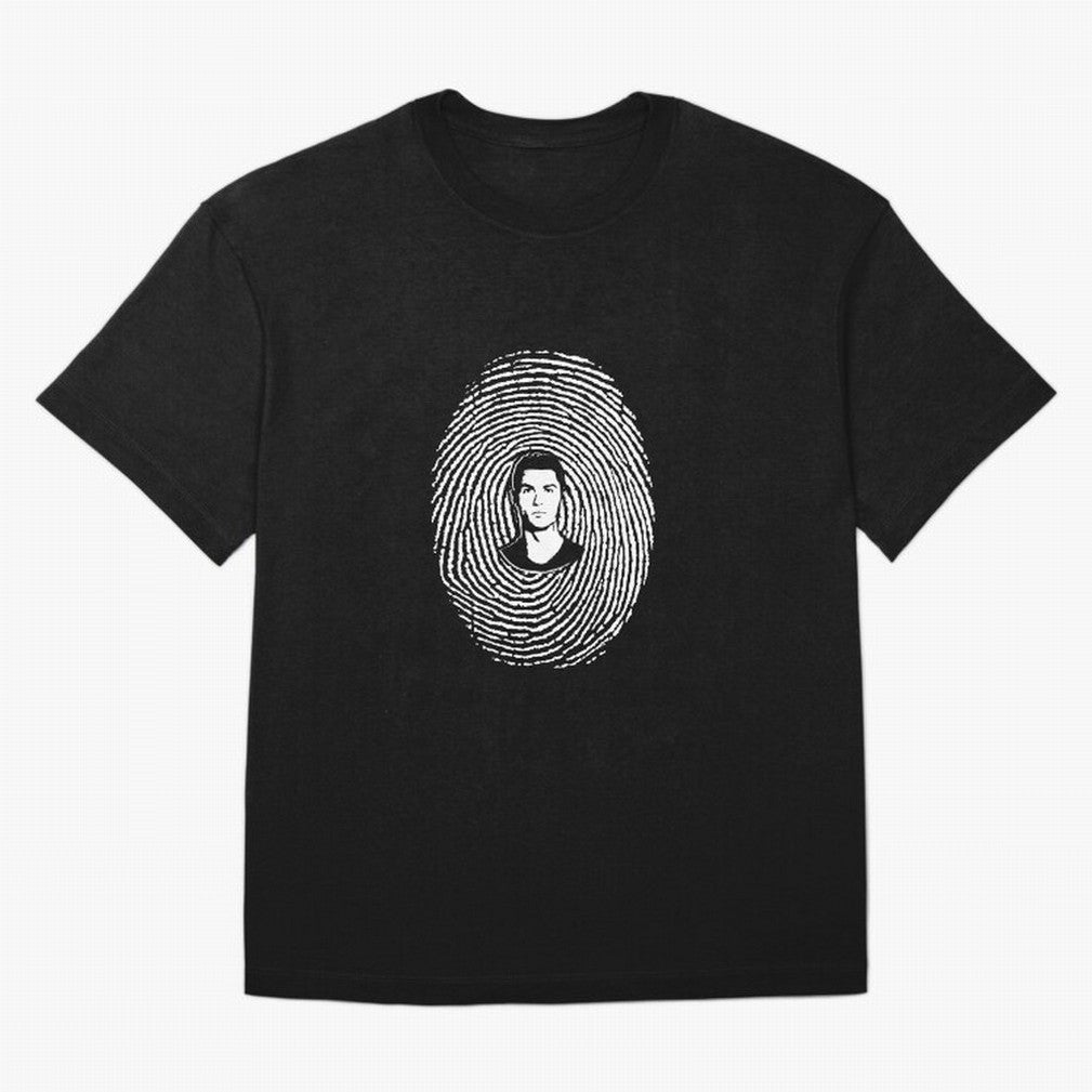 Cristiano Ronaldo fingerprint Oversized T-Shirt Keep the Match Day Mood of Global Football Passion for FIFA World Cup 2026 USA Canada Mexico, with Mbappe, France, Football Festival Excitement, Trophy Ambitions, Country Rivalries and Star Player
