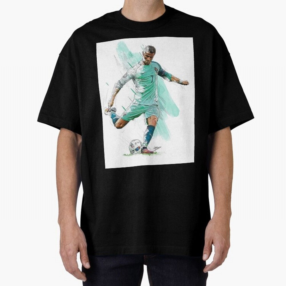 Cristiano ronaldo 7 Oversized T-Shirt Follow the Final Road of Match Day Hype around FIFA World Cup 2026 Group Stage, Haaland, Argentina and Brazil, Tournament Hype, Historic Matchups, Family Viewing Parties and Global Sports Pride; Created for