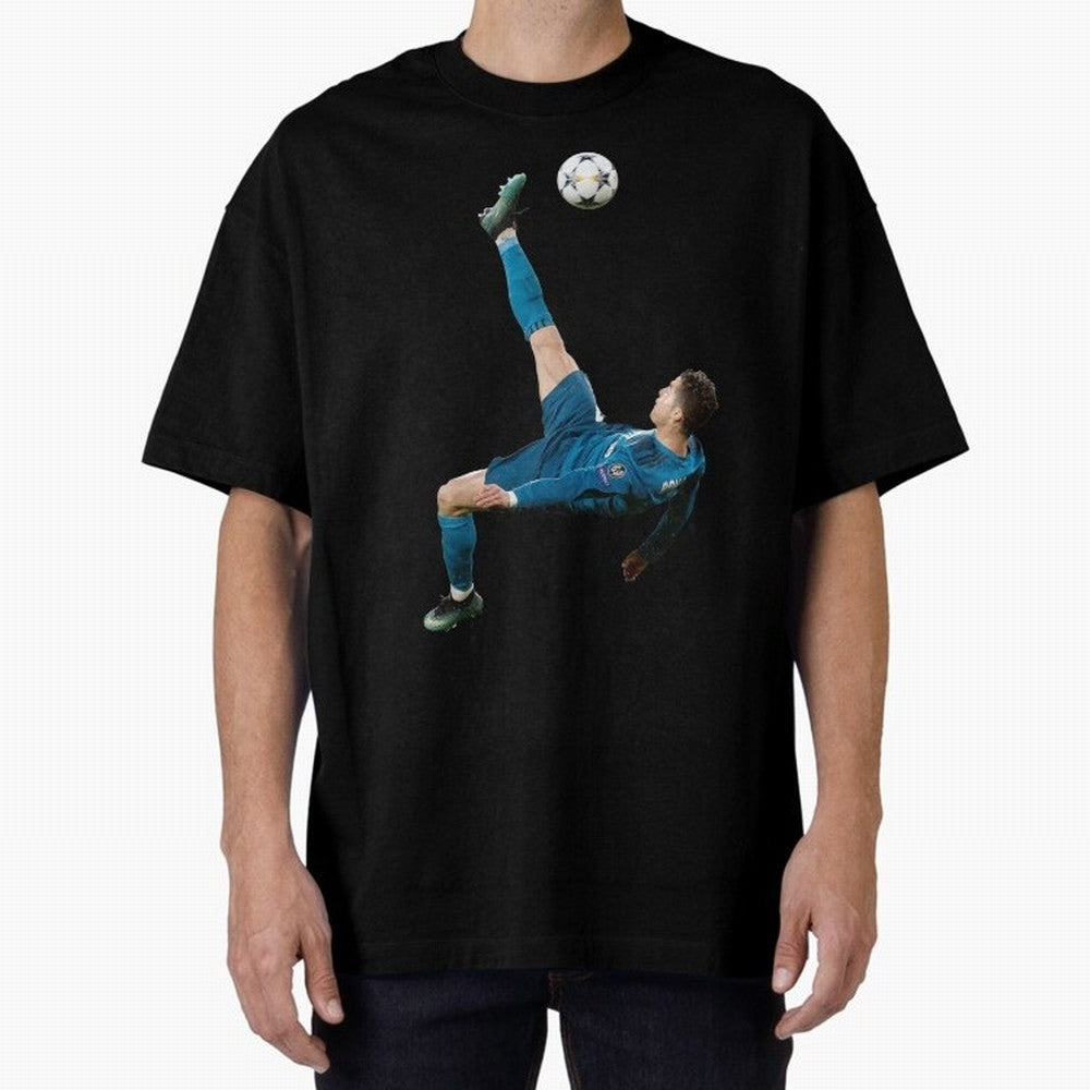 CRISTIANO RONALDO BICYCLE KICK Classic Oversized T-Shirt Make Your Look Match FIFA World Cup 2026 USA Canada Mexico Celebrating Cristiano Ronaldo, England, France and Netherlands Energy, Champion Mindset, Group Stage Buzz, Knockout Tension and
