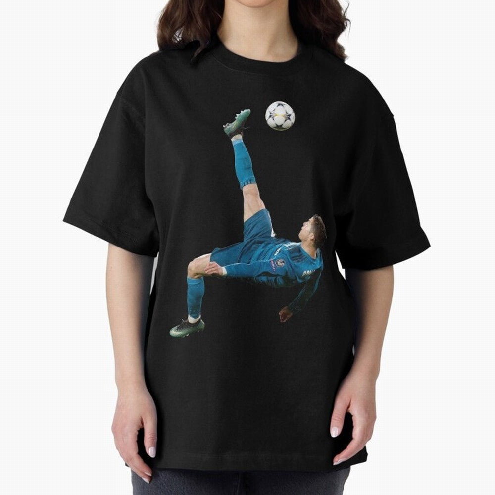 CRISTIANO RONALDO BICYCLE KICK Classic Oversized T-Shirt Make Your Look Match FIFA World Cup 2026 USA Canada Mexico Celebrating Cristiano Ronaldo, England, France and Netherlands Energy, Champion Mindset, Group Stage Buzz, Knockout Tension and