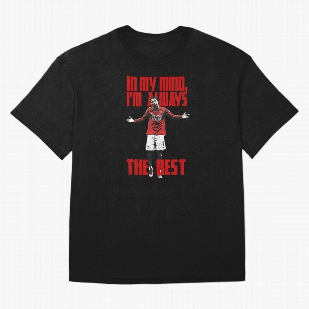 Cristiano Ronaldo Vintage - In My Mind I'm Always THE BEST Oversized T-Shirt Experience the Global Stage of FIFA World Cup 2026 Spirit, Filled with Portugal, Spain and Germany, Neymar, Game Day Rituals, Football Legends, Country Pride and the Road