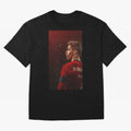 Art Ronaldo Wallpaper Oversized T-Shirt Stand with Global Football Passion for FIFA World Cup 2026 USA Canada Mexico, Centered on Haaland, England and Germany, Classic Soccer Heritage, Championship Pressure, Fan Loyalty and International Pride;