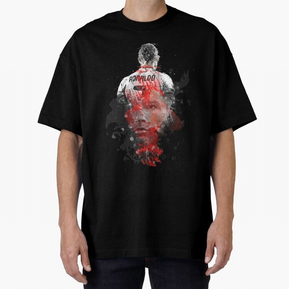 Cristiano Ronaldo Cristiano Ronaldo Oversized T-Shirt Join the Global Buzz around FIFA World Cup 2026 Spirit, with Germany, Messi, Match Day Excitement, Supporter Culture, Golden Goals and Global Football Passion; Made for Die Hard Supporters,