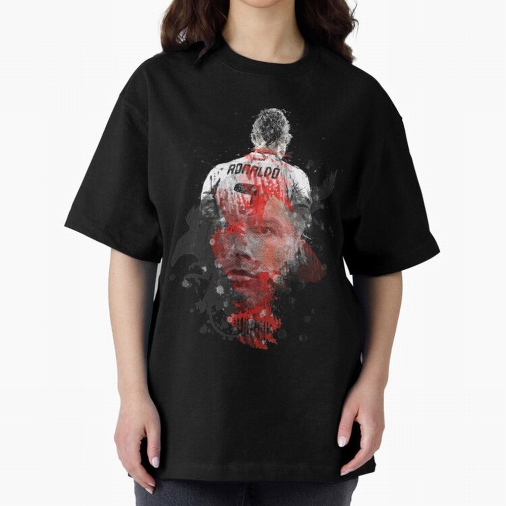 Cristiano Ronaldo Cristiano Ronaldo Oversized T-Shirt Join the Global Buzz around FIFA World Cup 2026 Spirit, with Germany, Messi, Match Day Excitement, Supporter Culture, Golden Goals and Global Football Passion; Made for Die Hard Supporters,