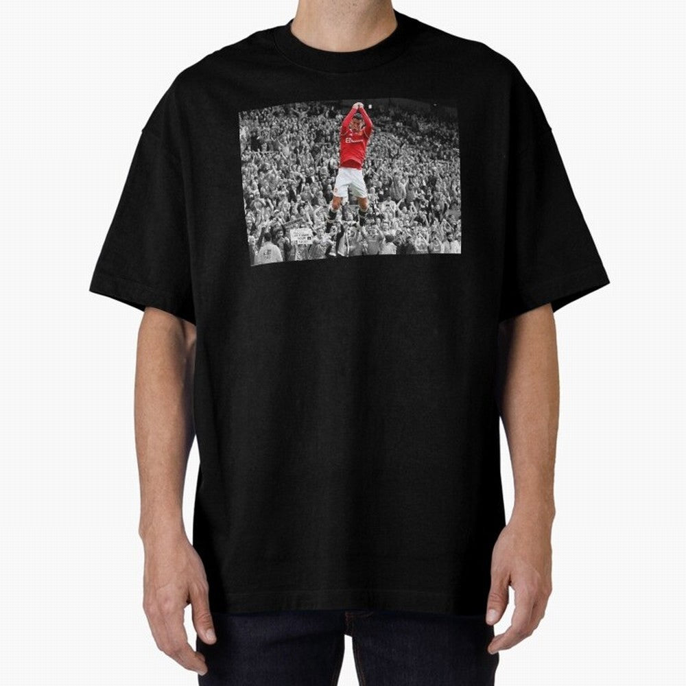 CR7 celebration Oversized T-Shirt Back Your Heroes with the FIFA World Cup 2026 Group Stage Journey through Cristiano Ronaldo, Haaland and CR7 Highlights, France Pride, Soccer Culture, Superstar Moments, National Team Dreams and Competitive Fire;