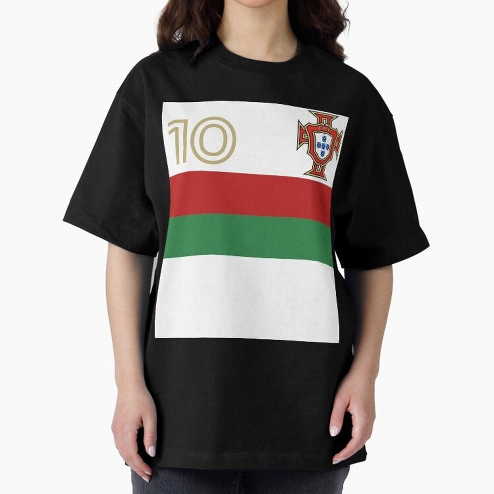 Portugal | 2026 World Cup Fan Apparel Oversized T-Shirt Celebrate National Team Dreams in FIFA World Cup 2026 Group Stage for Fans of Cristiano Ronaldo and Spain and Netherlands, Bringing Classic Soccer Heritage, Championship Pressure, Fan Loyalty
