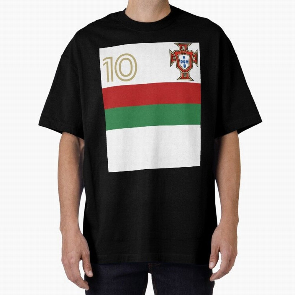 Portugal | 2026 World Cup Fan Apparel Oversized T-Shirt Celebrate National Team Dreams in FIFA World Cup 2026 Group Stage for Fans of Cristiano Ronaldo and Spain and Netherlands, Bringing Classic Soccer Heritage, Championship Pressure, Fan Loyalty