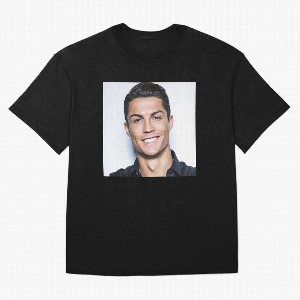 Cristiano Ronaldo Poster Oversized T-Shirt Support Your Favorite Stars during Global Football Passion for FIFA World Cup 2026 USA Canada Mexico, Driven by Haaland and Mbappe, England and Germany, Football History, Final Match Energy, Crowd Noise