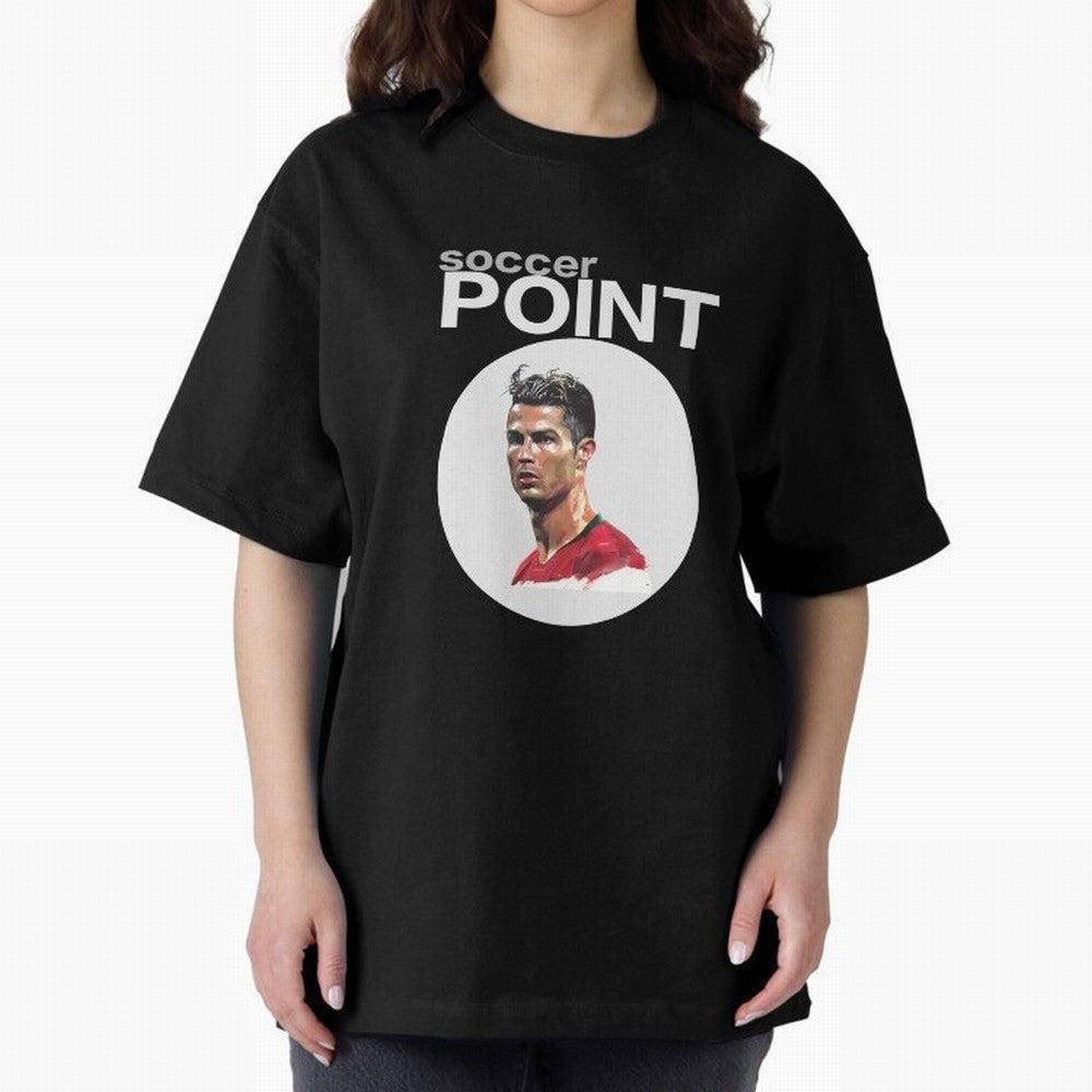 soccer POINT Oversized T-Shirt Show Your Tournament Heart for FIFA World Cup 2026 USA Canada Mexico for Fans of Neymar, Haaland and Cristiano Ronaldo and England and Germany, Bringing Stadium Memories, Football Loyalty, International Chants and