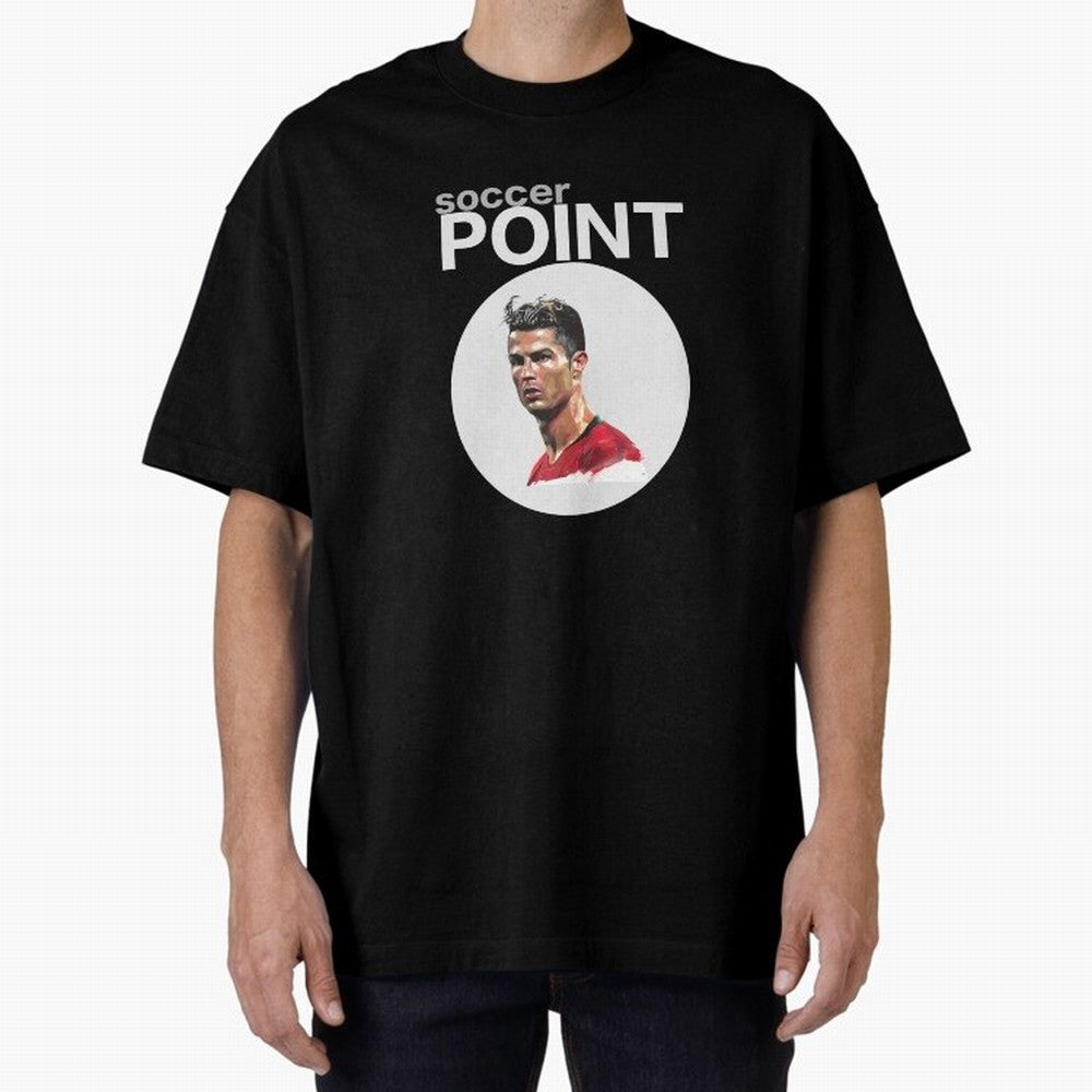 soccer POINT Oversized T-Shirt Show Your Tournament Heart for FIFA World Cup 2026 USA Canada Mexico for Fans of Neymar, Haaland and Cristiano Ronaldo and England and Germany, Bringing Stadium Memories, Football Loyalty, International Chants and