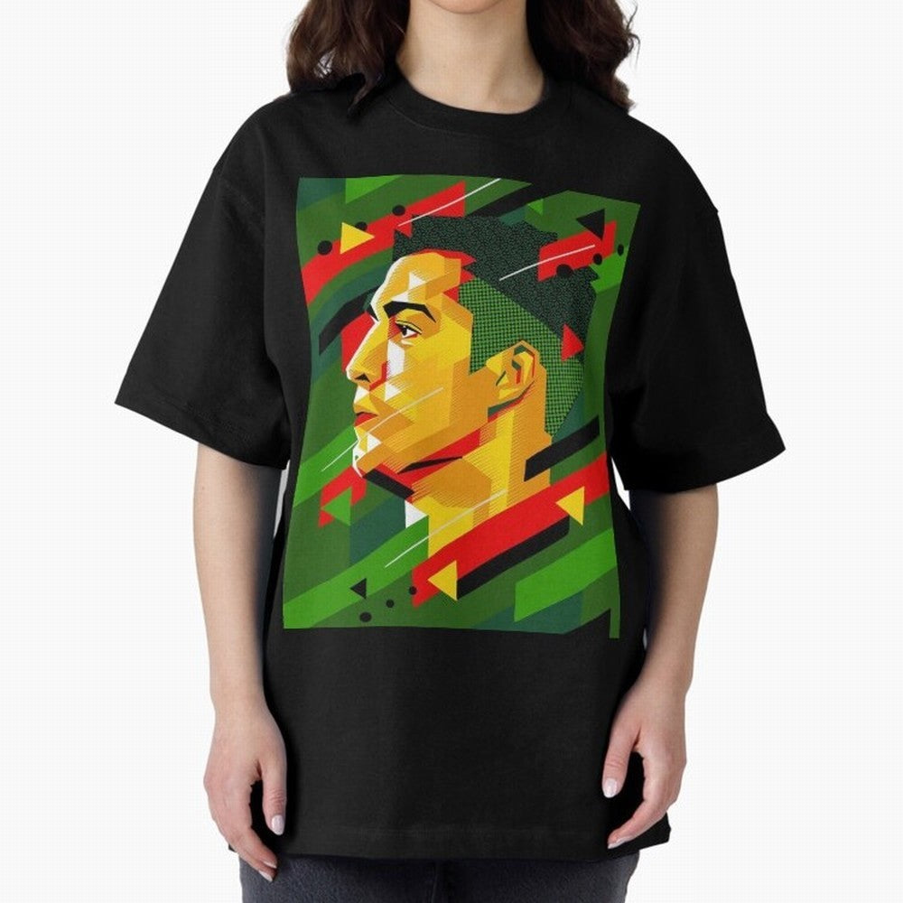 Cristiano Ronaldo Oversized T-Shirt Relive Legendary Nights from Global Football Passion for FIFA World Cup 2026 USA Canada Mexico, Connected to CR7, England, France and Netherlands, Global Supporter Spirit, Legendary Goals, National Colors and