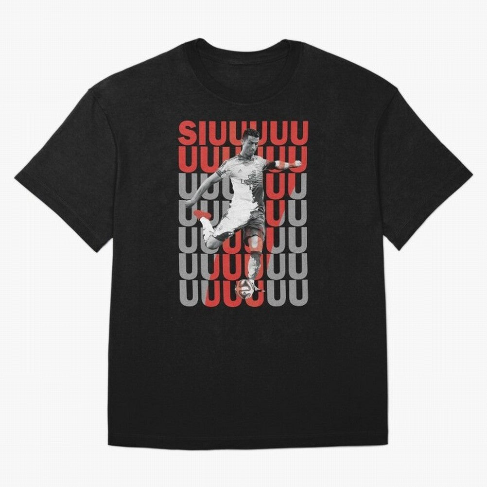 Siuuuuuu Cristiano Ronaldo Oversized T-Shirt Carry the Colors and Pride of FIFA World Cup 2026 Group Stage for Fans of Mbappe and France, Bringing Match Day Excitement, Supporter Culture, Golden Goals and Global Football Passion; Perfect for Fans,