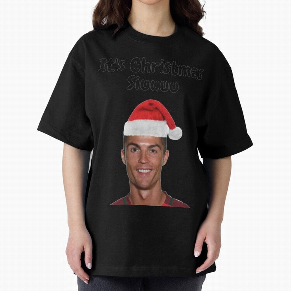 Cristiano Ronaldo Siuuu Funny Christmas Sweater Oversized T-Shirt Experience the Global Stage of Global Football Passion for FIFA World Cup 2026 Group Stage, with Cristiano Ronaldo, Netherlands, Soccer Culture, Superstar Moments, National Team