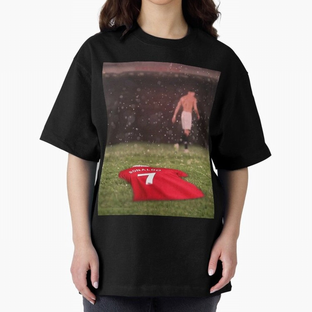 Cristiano Ronaldo Oversized T-Shirt Celebrate Soccer Greatness during FIFA World Cup 2026 Group Stage Featuring Messi and Cristiano Ronaldo, Argentina and Brazil Energy, Worldwide Fan Energy, Dramatic Goals, Stadium Lights and Championship