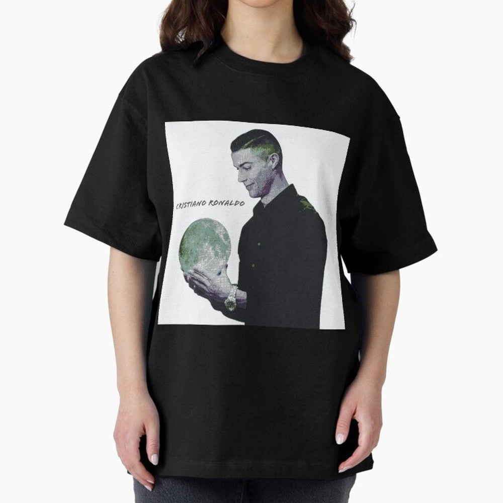 Cristiano Ronaldo art illustration. Cristiano Ronaldo sketch art Oversized T-Shirt Join Supporters Worldwide for FIFA World Cup 2026 Group Stage Capturing Messi, Neymar and Mbappe, England and Germany Energy, Goal Celebration Energy, Supporter