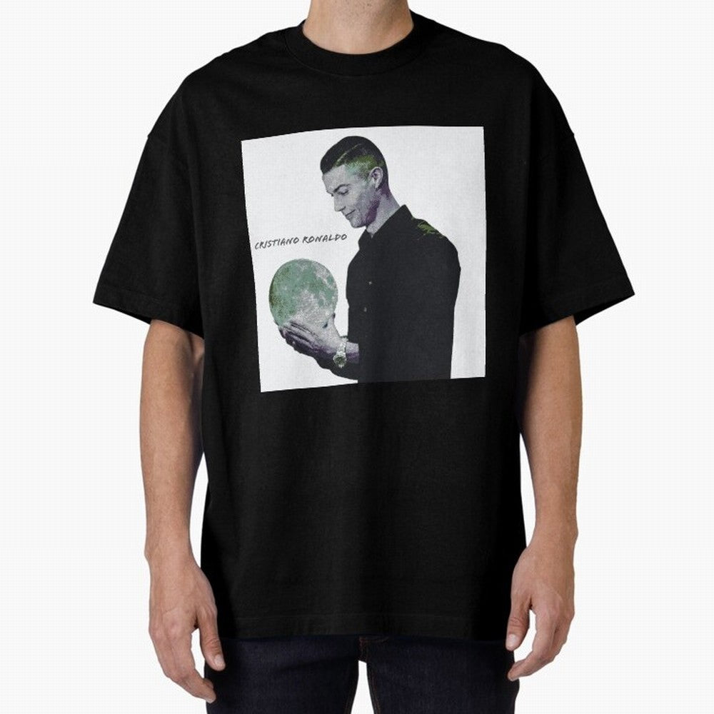 Cristiano Ronaldo art illustration. Cristiano Ronaldo sketch art Oversized T-Shirt Join Supporters Worldwide for FIFA World Cup 2026 Group Stage Capturing Messi, Neymar and Mbappe, England and Germany Energy, Goal Celebration Energy, Supporter