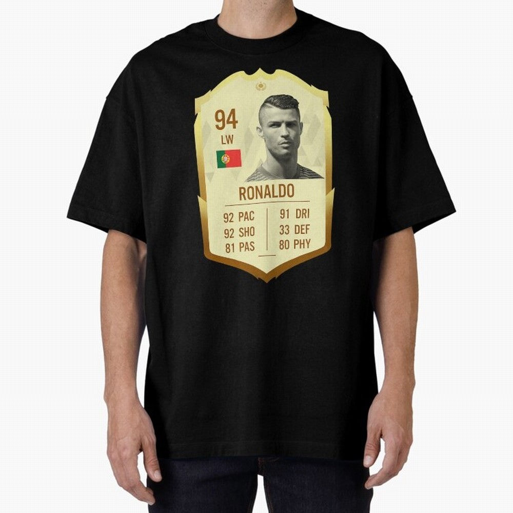Cristiano Ronaldo Ultimate Card Oversized T-Shirt Bring FIFA World Cup 2026 Built around Neymar, Haaland and Cristiano Ronaldo, Portugal Energy, Supporter Pride, Iconic Celebrations, Legendary Names and Global Match Day Energy; Perfect for