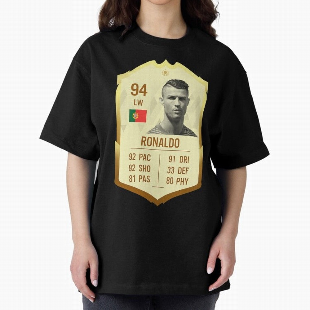 Cristiano Ronaldo Ultimate Card Oversized T-Shirt Bring FIFA World Cup 2026 Built around Neymar, Haaland and Cristiano Ronaldo, Portugal Energy, Supporter Pride, Iconic Celebrations, Legendary Names and Global Match Day Energy; Perfect for