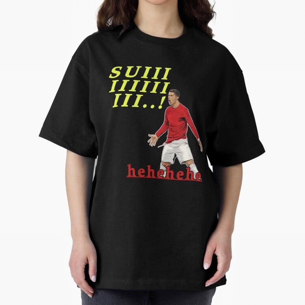 Hehehe suiii !! Cristiano ronaldo goal Oversized T-Shirt Stand Proud for the FIFA World Cup 2026 USA Canada Mexico Journey through Haaland Highlights, France and Portugal Pride, Football Passion, Legendary Performances, Festival Vibes and Supporter