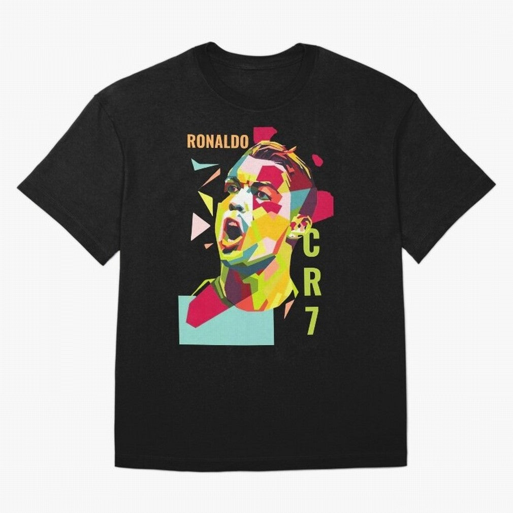 RONALDO CR7 Design Oversized T-Shirt Bring Trophy Dreams to Global Football Passion for FIFA World Cup 2026 Group Stage, Featuring Haaland and Mbappe, Argentina, France and Brazil, Worldwide Fan Energy, Dramatic Goals, Stadium Lights and