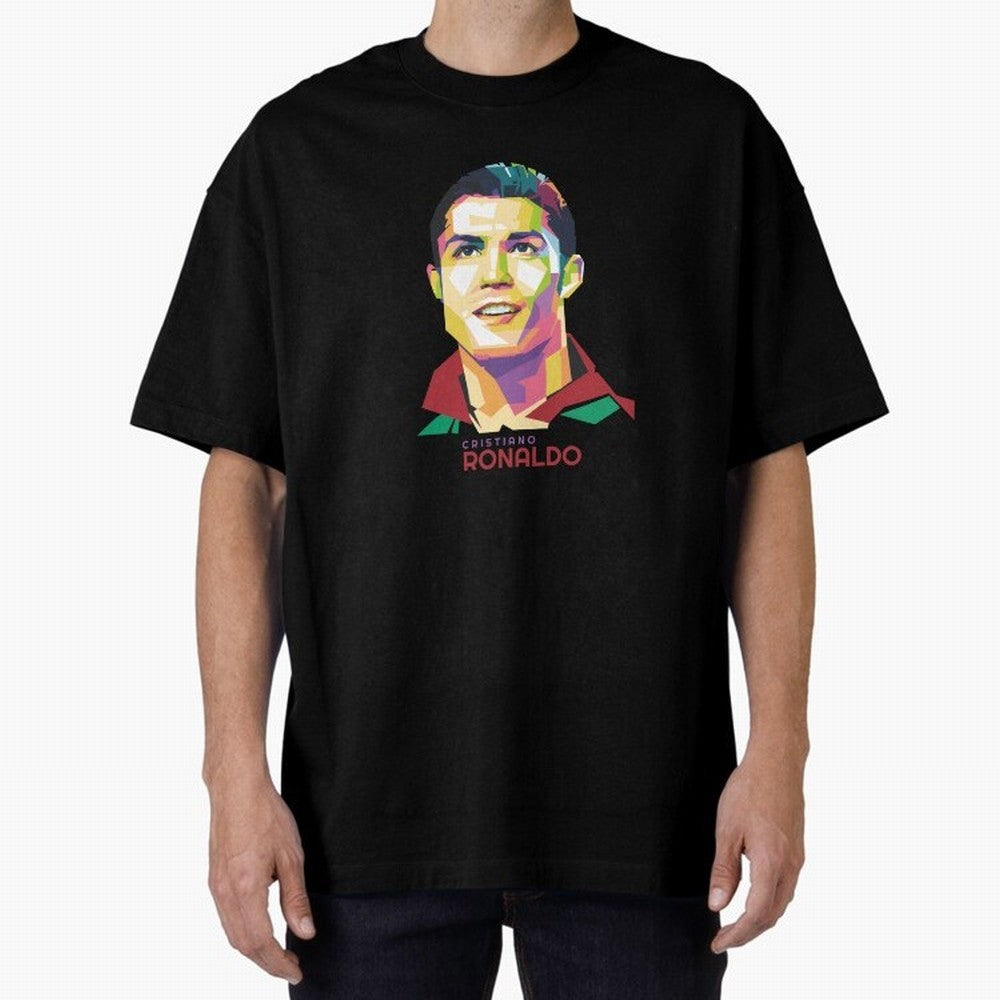 Cristiano Ronaldo Oversized T-Shirt Celebrate the Stars of the FIFA World Cup 2026 Journey through CR7 and Messi Highlights, Netherlands Pride, Championship Spirit, Famous Goals, Roaring Crowds and International Football Unity; Great for Supporters