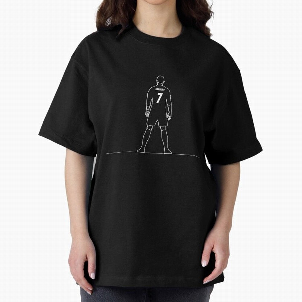 Cristiano Ronaldo Standing Oversized T-Shirt Celebrate FIFA World Cup 2026 Group Stage Made for CR7 and Messi, Brazil, Portugal and Argentina Energy, Goal Celebration Energy, Supporter Heritage, Football Icons and Worldwide Tournament Joy; Ideal