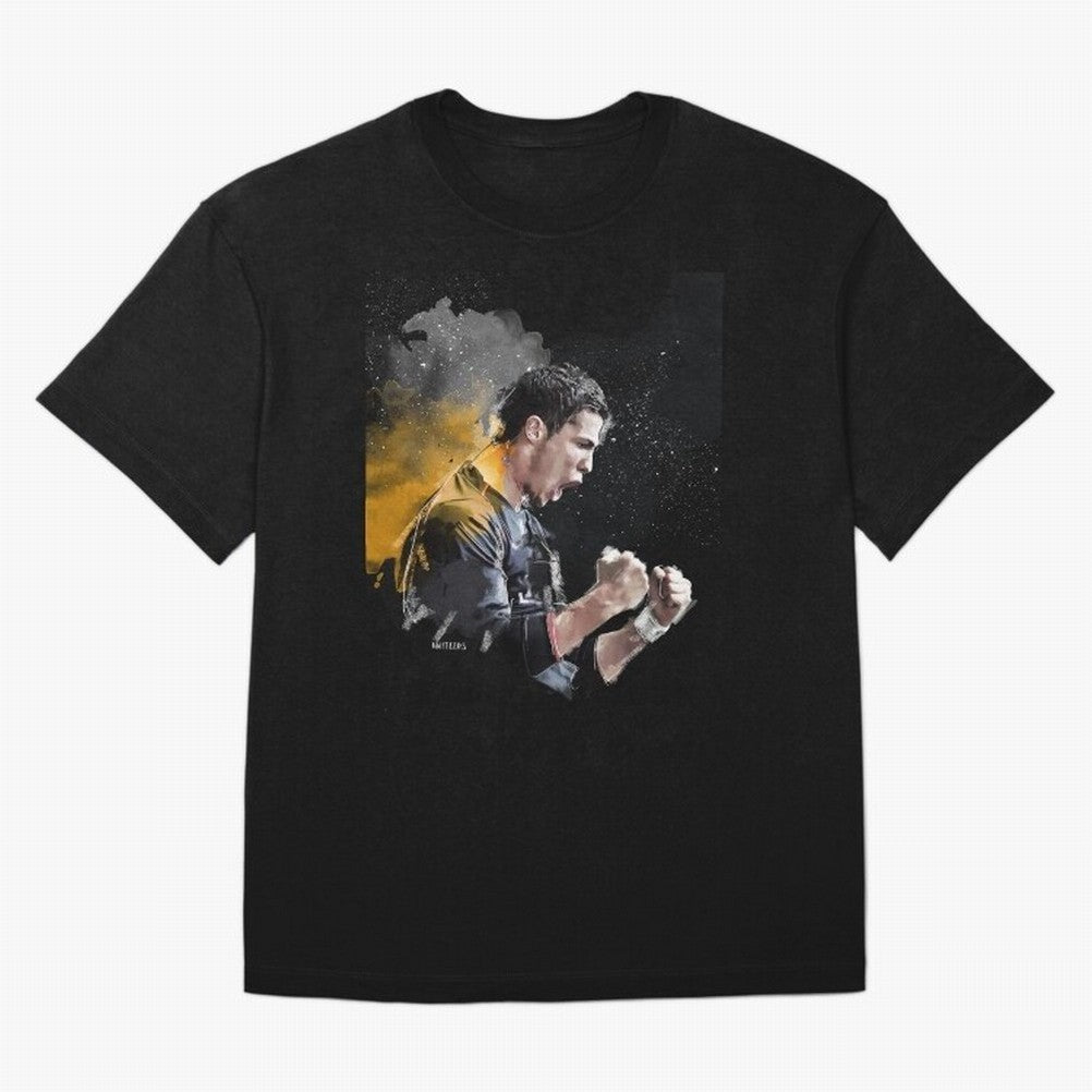 CRISTIANO RONALDO PAINTING Oversized T-Shirt Get Ready for Global Football Passion for FIFA World Cup 2026 USA Canada Mexico, Celebrating Neymar, Spain, Football Passion, Legendary Performances, Festival Vibes and Supporter Community; Great for