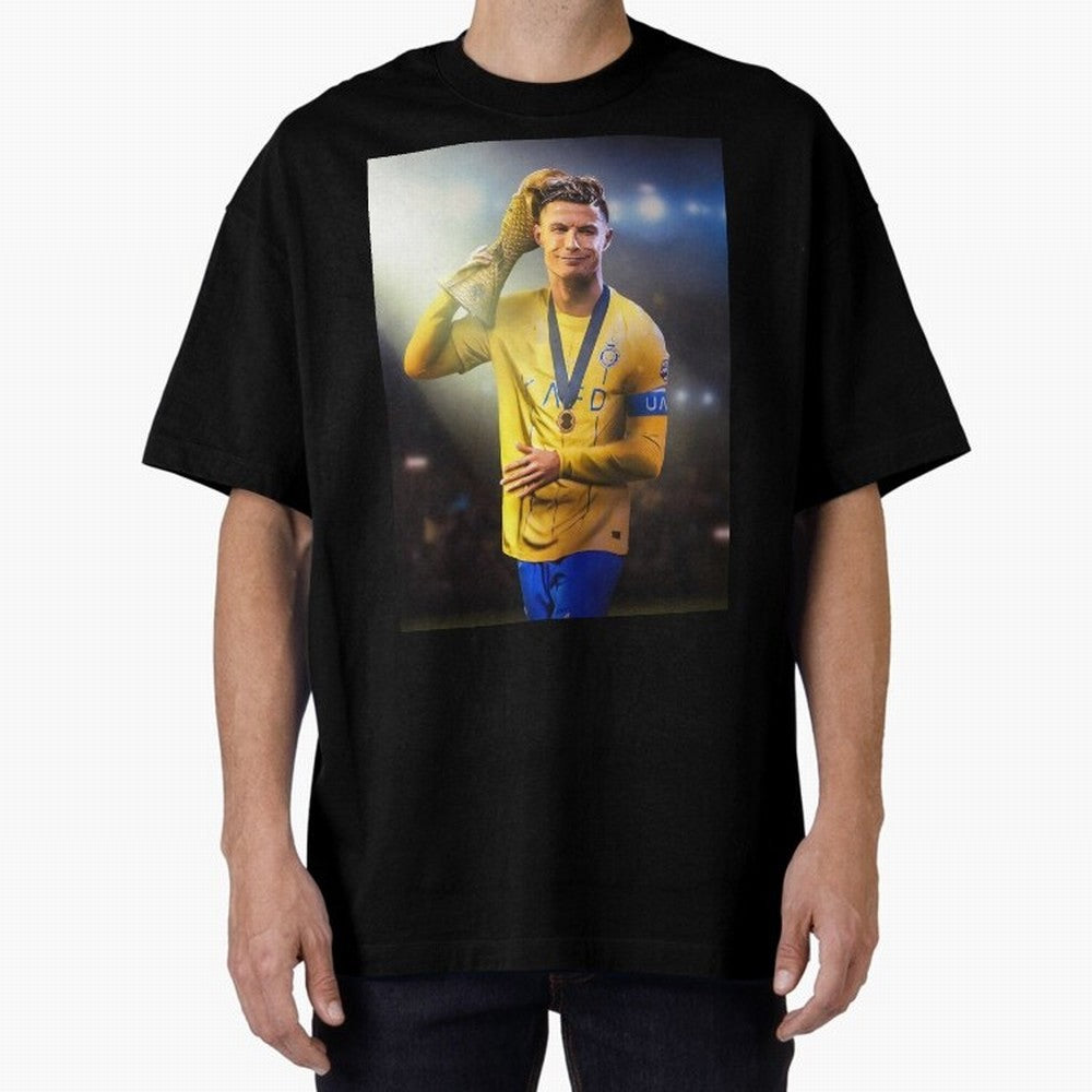 Cristiano Ronaldo Oversized T-Shirt Carry FIFA World Cup 2026 Group Stage Highlighting Cristiano Ronaldo, Haaland and CR7, England, France and Netherlands Energy, Retro Football Energy, Iconic Rivalries, Trophy Chase Drama and Stadium Atmosphere;